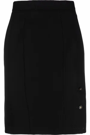 CHANEL 1990s side-button straight-cut skirt