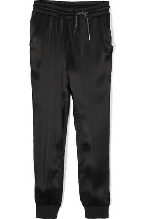Karl Lagerfeld Satin-finish drawstring track pants
