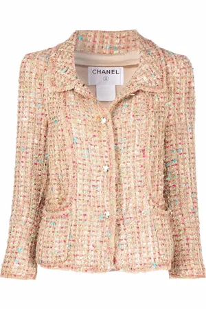 CHANEL 2004 classic collar tweed jacket