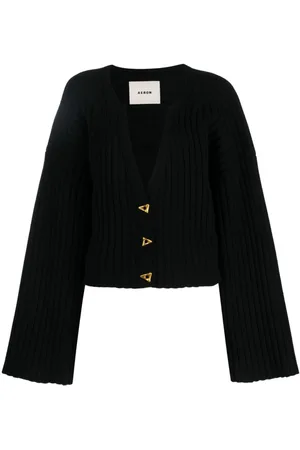 AERON Morrow ribbed-knit cropped cardigan