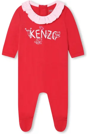 Kenzo Logo-print ruffled babygrow