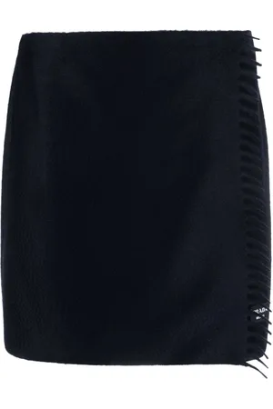 Prada Scarf-style cashmere miniskirt