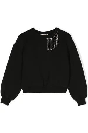Twin-Set Chain-detail boat-neck sweatshirt