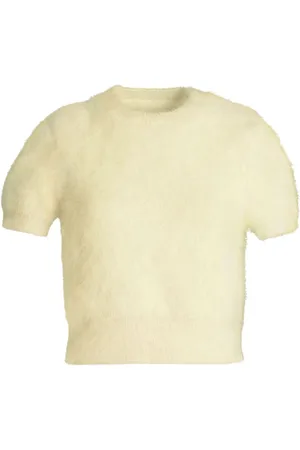 Maison Margiela Short-sleeve knitted crop top