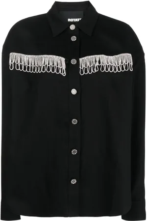 ROTATE Crystal-embellished long-sleeve shirt