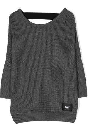 DKNY Logo-patch knitted jumper