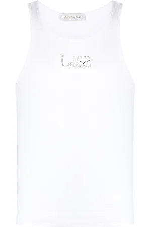 Ludovic De Saint Sernin Rhinestone-logo tank top