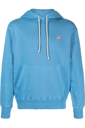 Autry Logo-patch cotton drawstring hoodie
