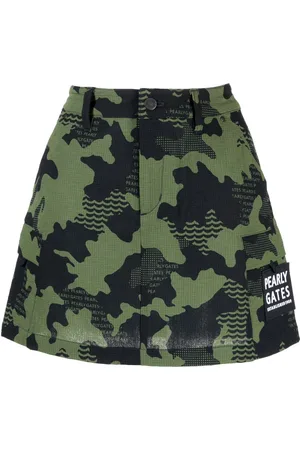 PEARLY GATES Camouflage-print mini skirt