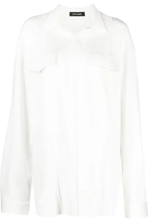 Styland Open-front cotton shirt
