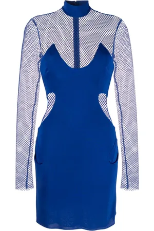 Tom Ford Crepe mesh-panelling mini dress