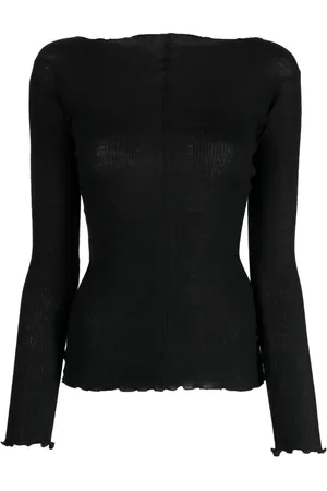 Baserange Vertical-seamed ribbed-knit jumper