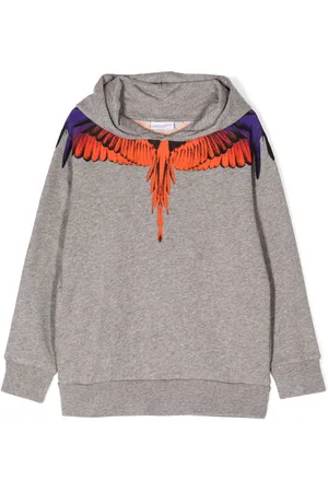 MARCELO BURLON Wings-print cotton-blend hoodie