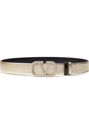 VALENTINO GARAVANI VLogo crystal-embellished reversible belt