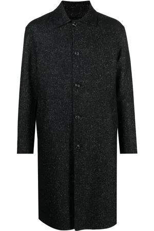 LARDINI Single-breasted marled coat