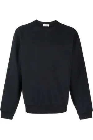 Saint Laurent Logo-embroidered jersey-fleece sweatshirt