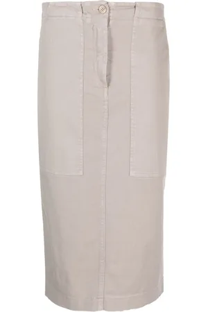 NUDE High-waisted cotton-blend skirt