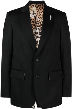Roberto Cavalli Single-breasted wool jacket