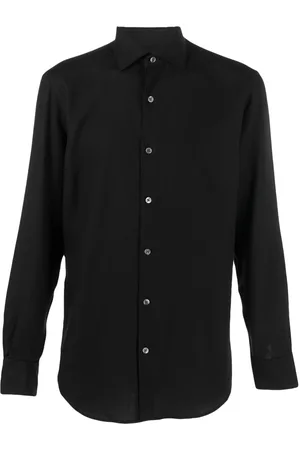Ermenegildo Zegna Spread-collar cotton-cashmere shirt