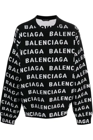 Balenciaga Intarsia-knit logo jumper