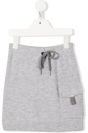Brunello Cucinelli Drawstring knitted skirt