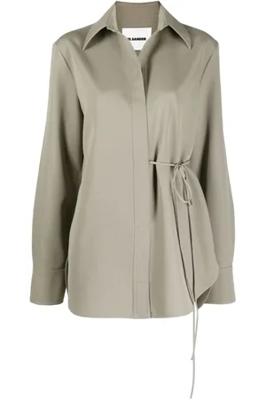 Jil Sander Self-tie wool shirt