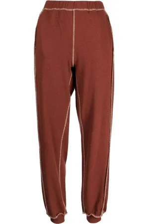 Baserange Exposed-seam fine-ribbed track pants