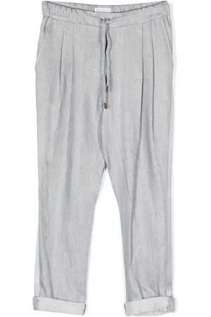 Brunello Cucinelli Pleat detail linen/flax trousers