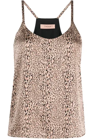 Twin-Set Leopard-print sleeveless tank top