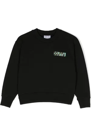 MARCELO BURLON Slogan-print long-sleeve sweatshirt