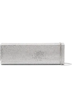 Amina Muaddi Amini Paloma crystal-embellished clutch bag