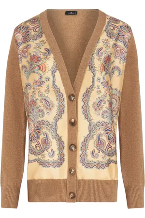 Etro Floral-print panelled cardigan