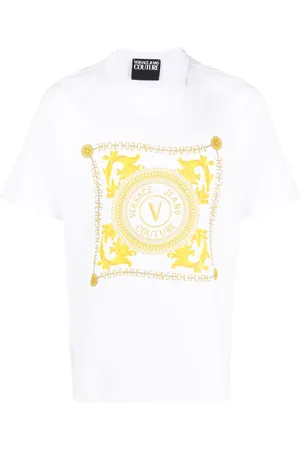 VERSACE Logo-print cotton T-shirt