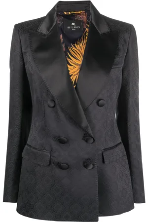 Etro Patterned-jacquard satin blazer