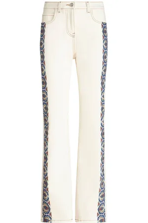 Etro Floral-print cotton jeans