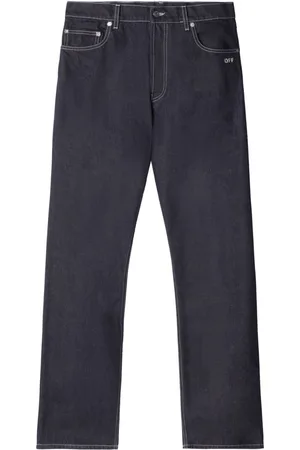 OFF-WHITE Embroidered-logo jeans