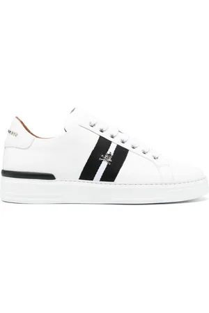 Philipp Plein Logo-plaque low-top leather sneakers