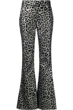 GENNY Leopard-print flared trousers