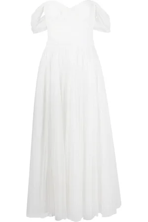 Ana Radu Sweetheart-neck ruched maxi dress