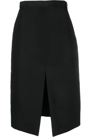 Khaite Slit-detail straight skirt