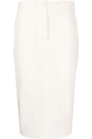 NUDE High-waisted cotton-blend skirt