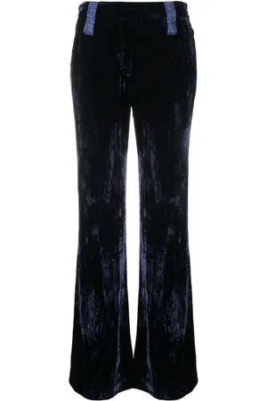FORTE FORTE Flared velvet-effect trousers