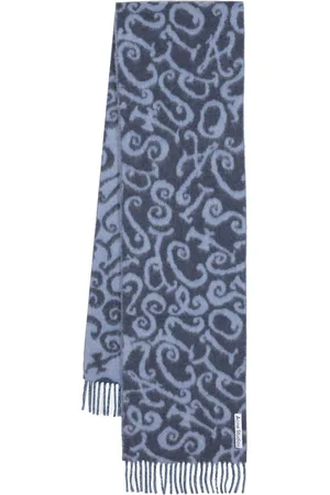 Acne Studios Abstract-pattern fringed scarf