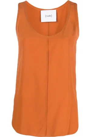 NUDE Round-neck silk tank top