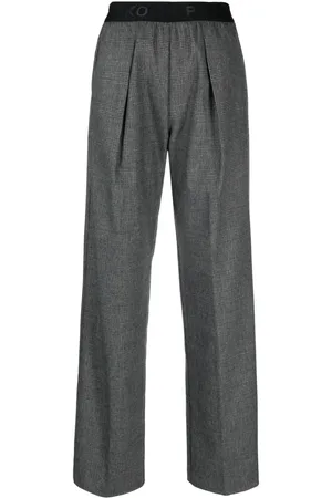Pinko Logo-waistband checked trousers