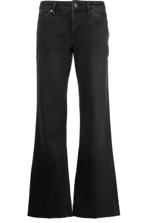 Paige Sonja distressed wide-leg jeans