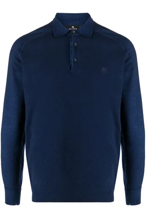Etro Logo-embroidered knitted polo shirt