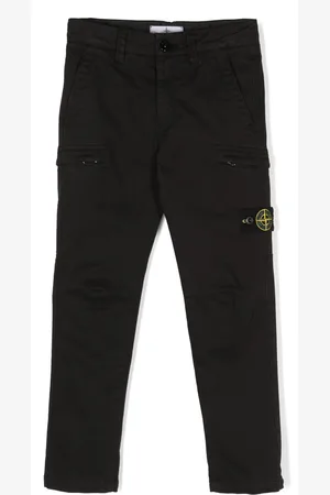 Stone Island Compass-motif cotton trousers