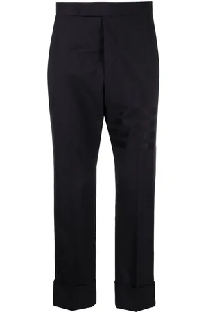 Thom Browne Cropped 4-Bar Stripe wool trousers