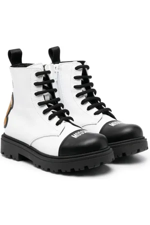 Moschino Logo-print leather ankle boots